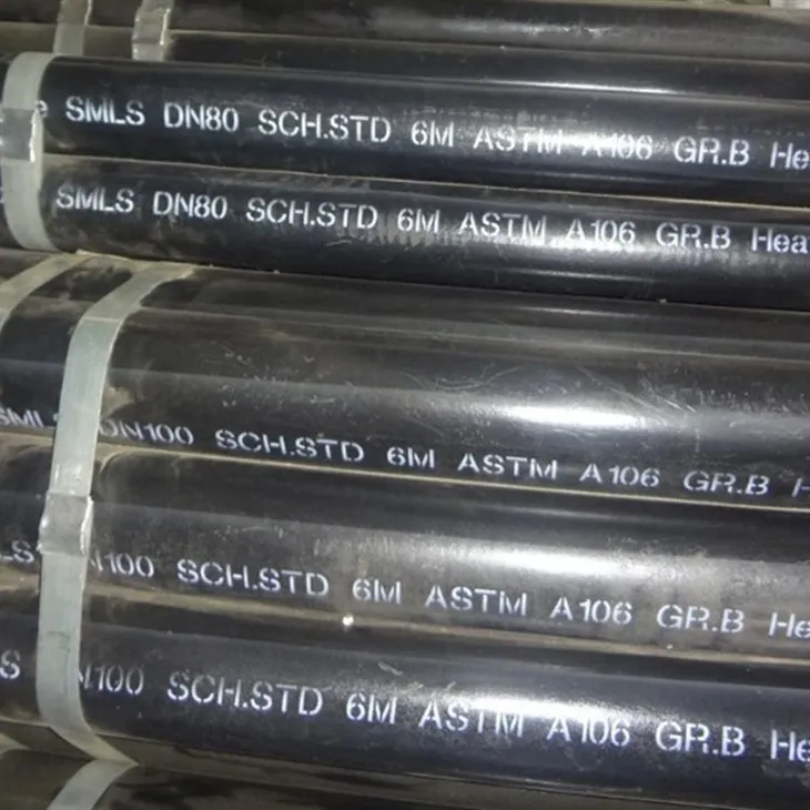 AISI B36.10 ASTM A106 B Sort stål sømløst rør