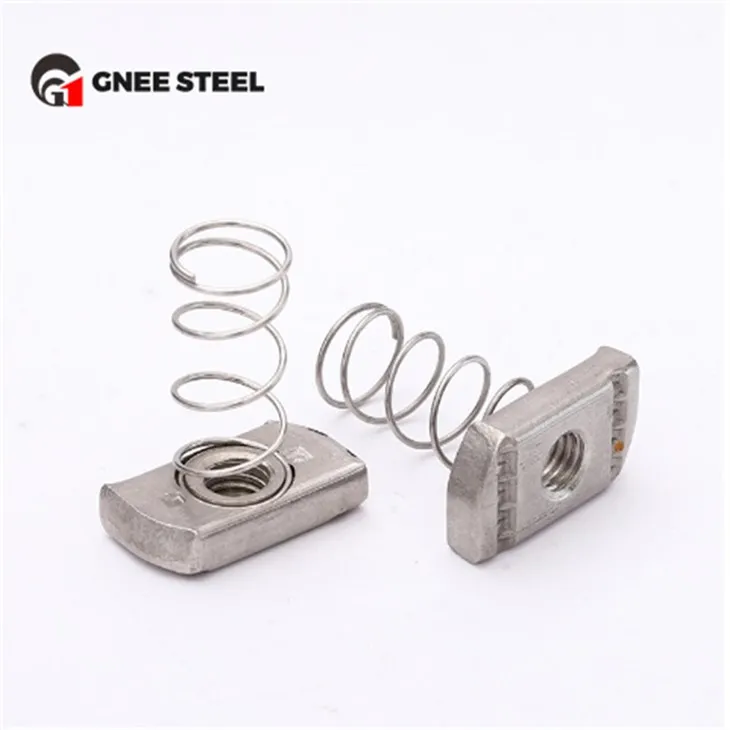 Fjederkanalmøtrikker i rustfrit stål